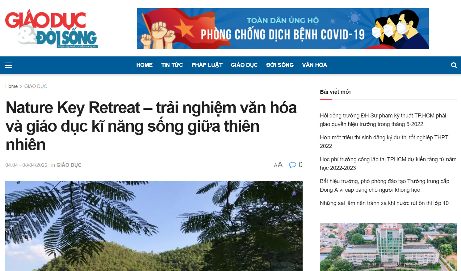 Báo giáo dục & đời sống Zen Retreat